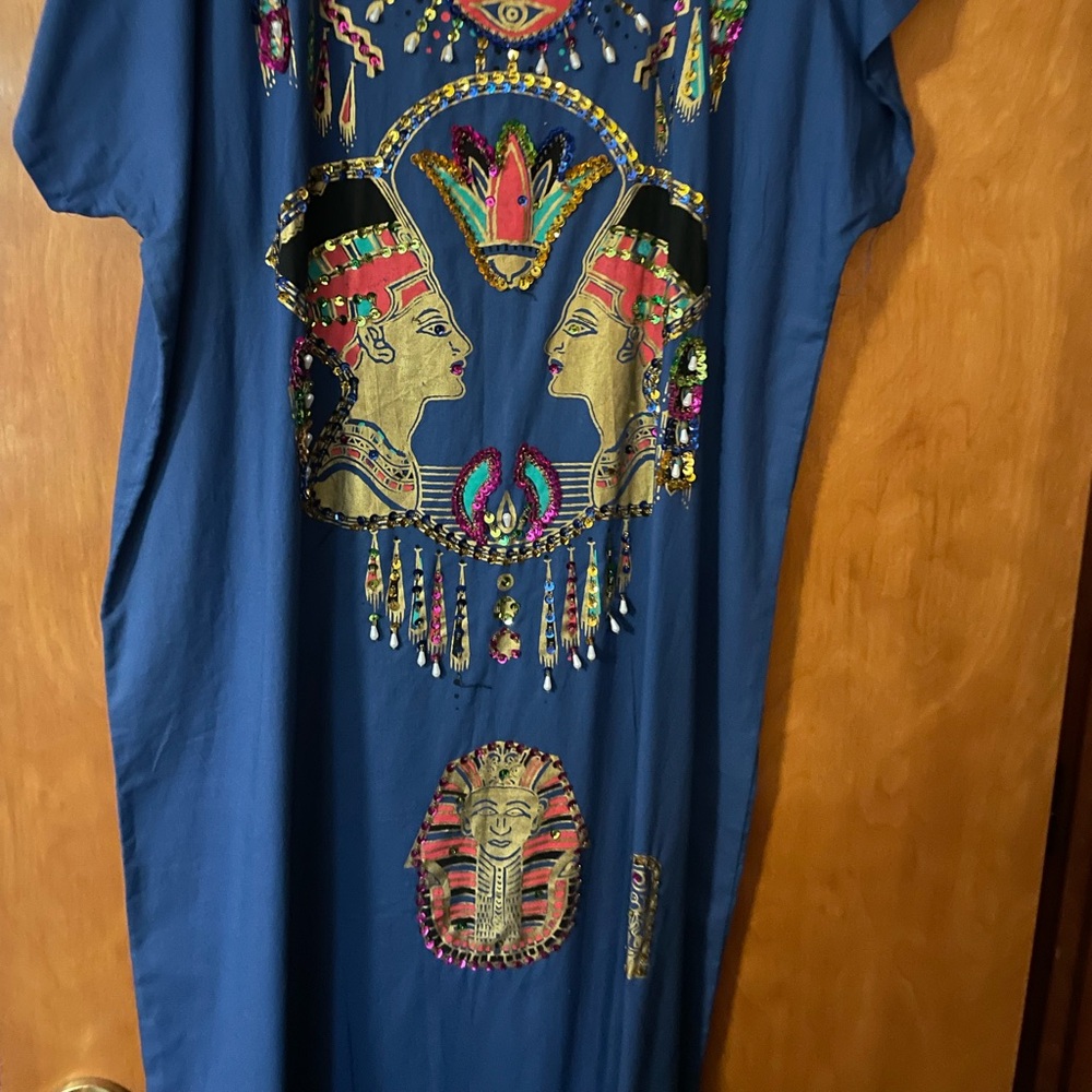 Blue Egyptian-Inspired Dress